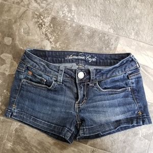 A E  STRETCH Jean Dark Wash Shorts NWOT
